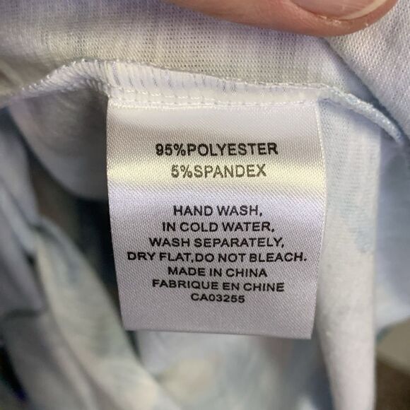 Coco Y Club Blue Artsy Abstract Print Sleeveless Scoop-Neck Coverup Dress Size S - Picture 7 of 10